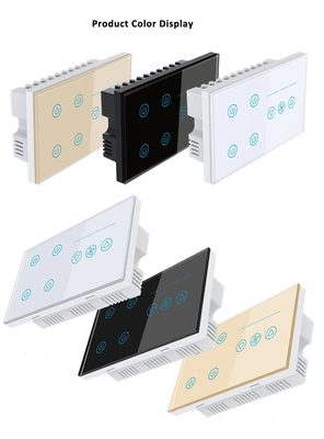گلومارکت تویا Smart Wall Touch Switch پانل شیشه ای چراغ الکتریکی و فن سوئیچ Smart Life کنترل صوتی الکسا