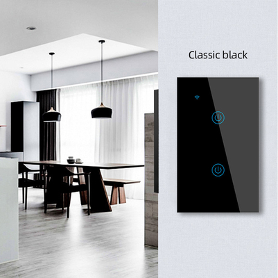 گلومارکت محصولات طراحی جدید تویا Smart Wifi Switch Wall Us صفحه لمسی شیشه ای استاندارد روشنای سوئیچ پشتیبانی اپلیکیشن کنترل از راه دور