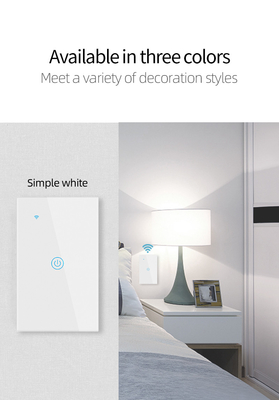 گلومارکت محصولات طراحی جدید تویا Smart Wifi Switch Wall Us صفحه لمسی شیشه ای استاندارد روشنای سوئیچ پشتیبانی اپلیکیشن کنترل از راه دور
