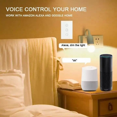 گلومارکت دیجیتال هوشمند سوئیچ نور وای فای Dimmer بی سیم شیشه لمسی دیوار نور سوئیچ پانل Tuya کنترل از راه دور با الکسا