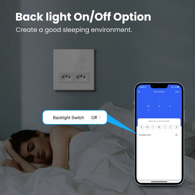 گلومارکت Smart Wifi برزیل استاندارد Smart Home تویا Smart 4 Gang Switch And Socket Wifi Smart Wall Socket با الکسا کار می کند