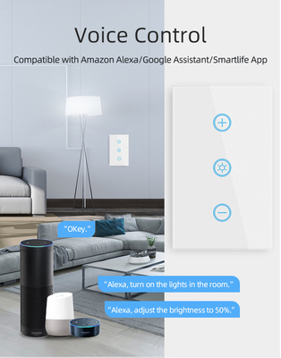 گلومارکت ایالات متحده استاندارد Dimmer بدون سیم سوئیچ الکتریکی Smart Switch هوشمند دیوار Dimmer روشنایی سوئیچ هوشمند خانه اتوماسیون