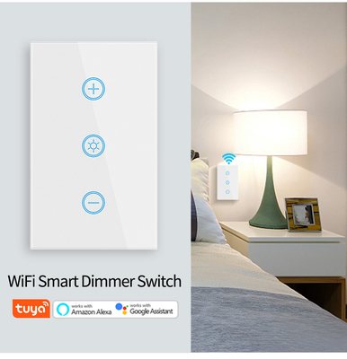 گلومارکت ایالات متحده استاندارد Dimmer بدون سیم سوئیچ الکتریکی Smart Switch هوشمند دیوار Dimmer روشنایی سوئیچ هوشمند خانه اتوماسیون