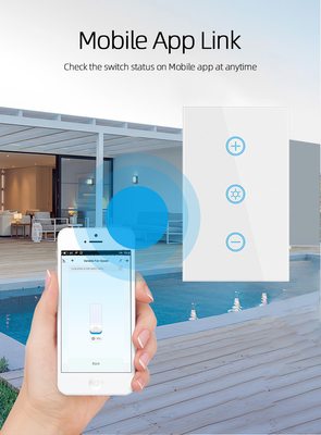 گلومارکت ایالات متحده استاندارد Dimmer بدون سیم سوئیچ الکتریکی Smart Switch هوشمند دیوار Dimmer روشنایی سوئیچ هوشمند خانه اتوماسیون