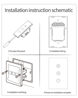 گلومارکت ایالات متحده استاندارد Dimmer بدون سیم سوئیچ الکتریکی Smart Switch هوشمند دیوار Dimmer روشنایی سوئیچ هوشمند خانه اتوماسیون