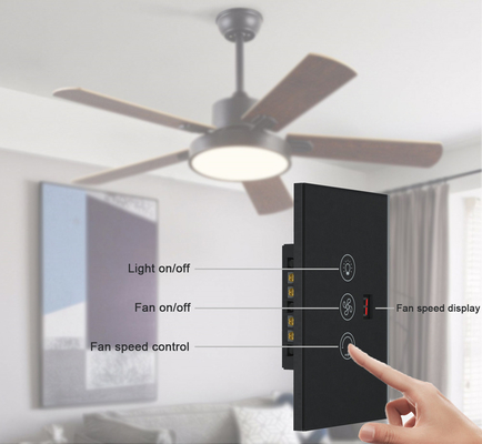 گلومارکت Tuya Wifi Smart Fan Switch Tuya Smart Switch فان سرعت نور روشن و خاموش کنترل صوتی کنترل EU / US استاندارد