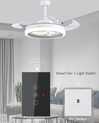 گلومارکت Tuya Wifi Smart Fan Switch Tuya Smart Switch فان سرعت نور روشن و خاموش کنترل صوتی کنترل EU / US استاندارد