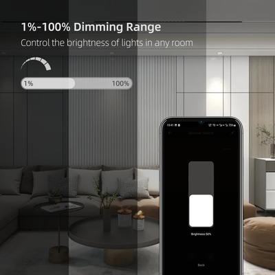 گلومارکت Smart Home Dimmer Switch Tuya Zigbee کنترل صوتی دکمه کمر تنظیم روشنایی با صفحه نمایش دیجیتال