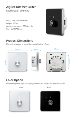گلومارکت Smart Home Dimmer Switch Tuya Zigbee کنترل صوتی دکمه کمر تنظیم روشنایی با صفحه نمایش دیجیتال