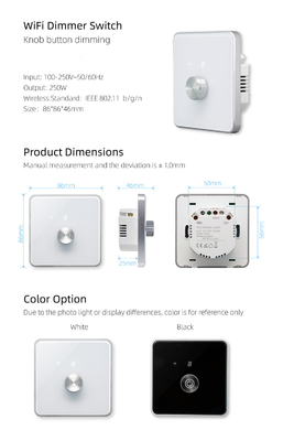 گلومارکت Smart Home Dimmer Switch Tuya Zigbee کنترل صوتی دکمه کمر تنظیم روشنایی با صفحه نمایش دیجیتال