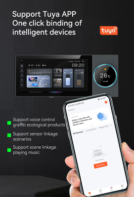 گلومارکت تویا وای فای هوشمند پنل کنترل 6 اینچ چند عملکرد ساخته شده در Zigbee Gateway کنترل کننده خانه هوشمند میزبان هوشمند
