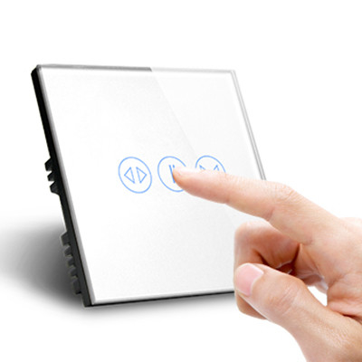 کلید WIFI خانه هوشمند Eu/us سوئیچ پرده کنترل لمسی دیواری استاندارد کار با Google/alexa For Electric Curtain Swit
