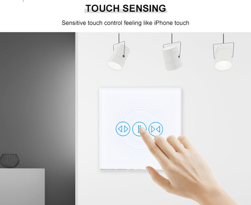 کلید WIFI خانه هوشمند Eu/us سوئیچ پرده کنترل لمسی دیواری استاندارد کار با Google/alexa For Electric Curtain Swit