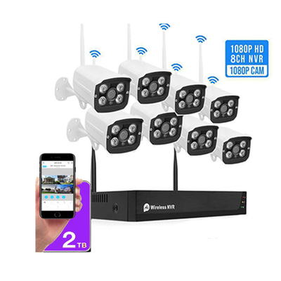 4/8 کانال وای فای دوربین مدار بسته بی سیم 1080P HD NVR سیستم لینوکس جاسازی شده