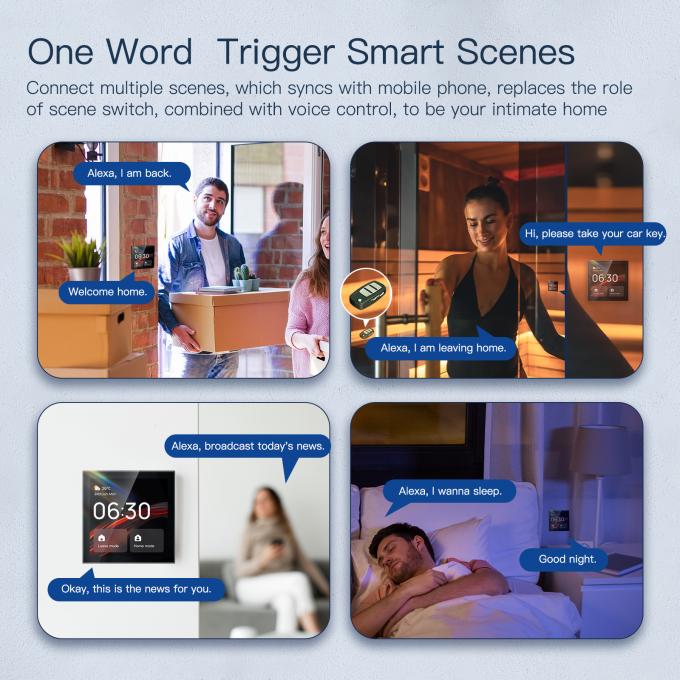 گلومارکت تویا اسمارت 4 اینچ چند کارکرد صفحه کنترل لمسی الکسا صدا زگبی کنترل مرکزی 3